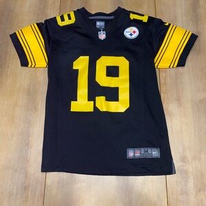 NFL Smith-Schuyler Black Jersey Hem Tag with Gray Nike and NFL Logos